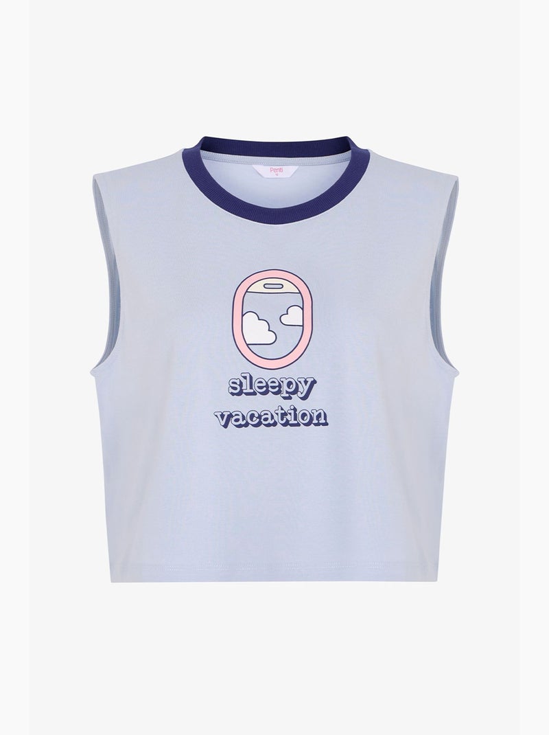 Top de pijama vacation penti Azul-céu - Kiabi