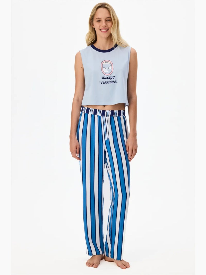Top de pijama vacation penti Azul-céu - Kiabi