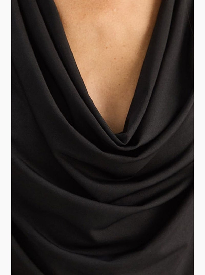 Top decote drapeado lucci Preto - Kiabi