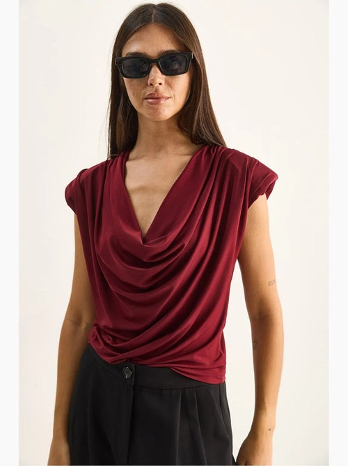 Top decote drapeado lucci - Kiabi Top decote drapeado lucci - Kiabi