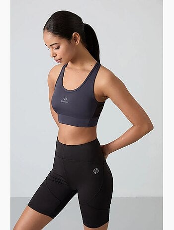 Top desportivo crop justo sem mangas tommy