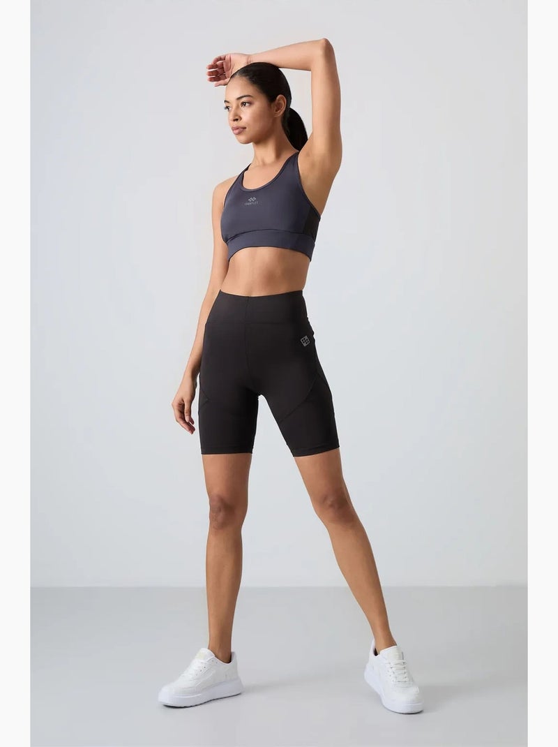 Top desportivo crop justo sem mangas tommy Cinza-preto - Kiabi