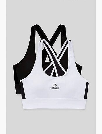 Top desportivo crop justo sem mangas tommy