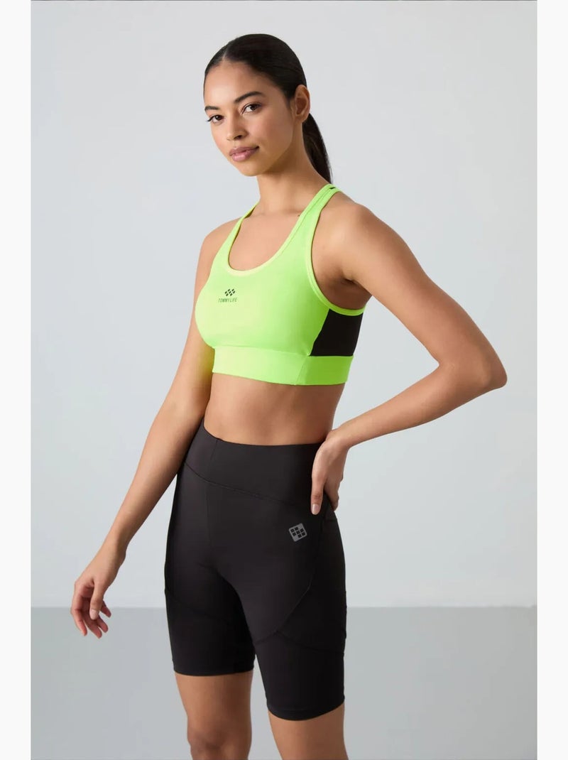 Top desportivo crop justo sem mangas tommy Verde tília - Kiabi