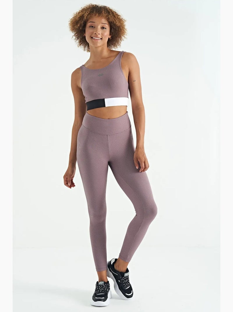 Top desportivo crop sem mangas com blocos de cor tommy Rosa velho - Kiabi