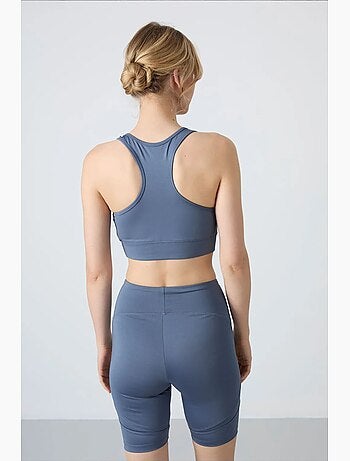 Top desportivo cropped justo sem mangas tommy