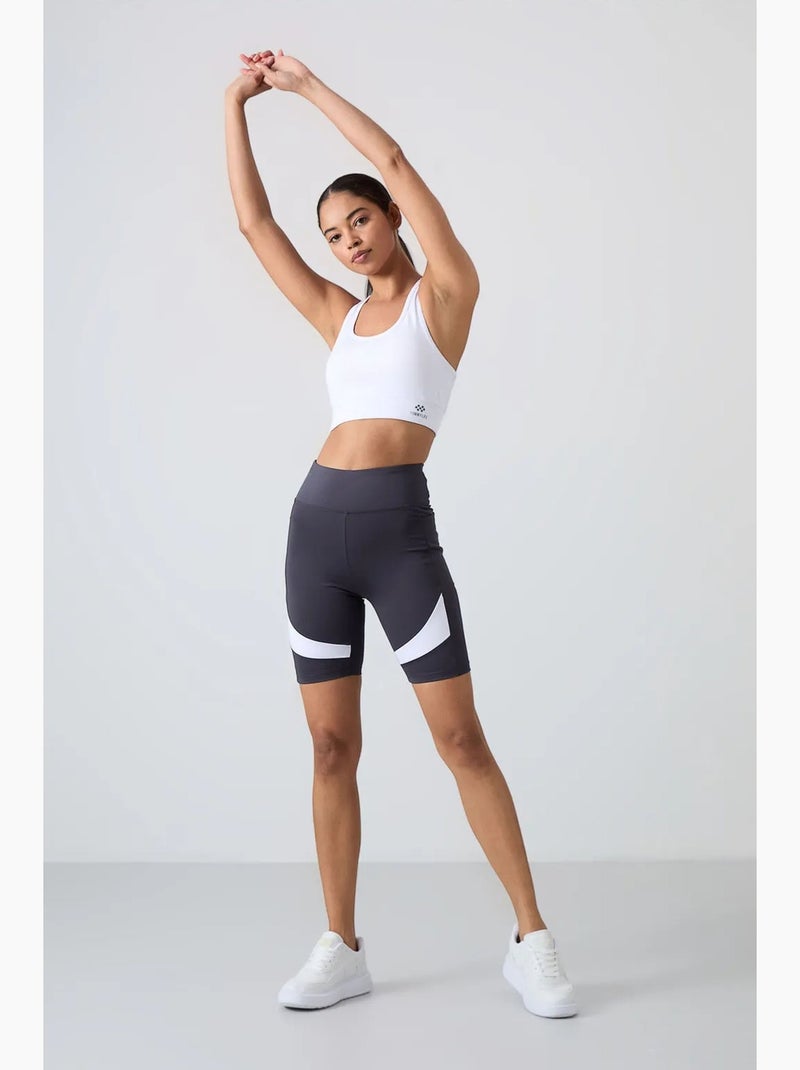 Top desportivo cropped justo sem mangas tommy Preto Branco - Kiabi