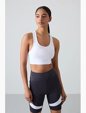 Top desportivo curto justo sem mangas tommy