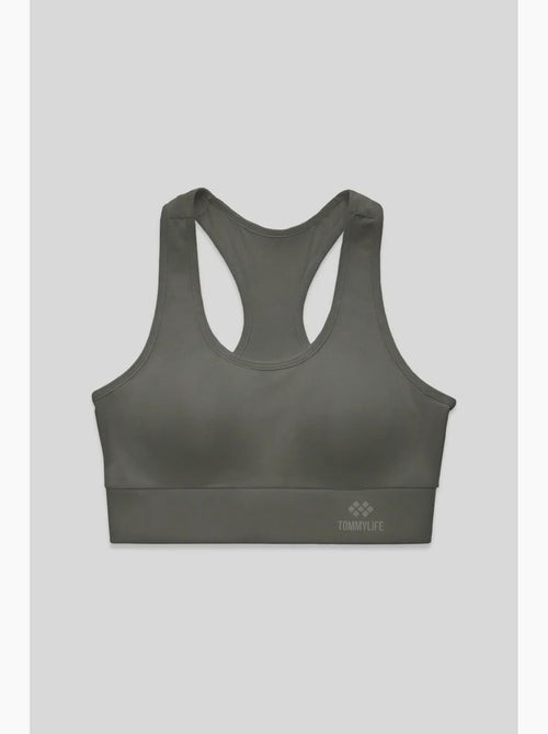 Top desportivo curto justo sem mangas tommy - Kiabi Top desportivo curto justo sem mangas tommy - Kiabi