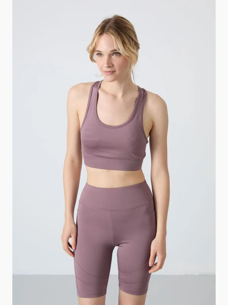 Top desportivo curto justo sem mangas tommy Malva - Kiabi