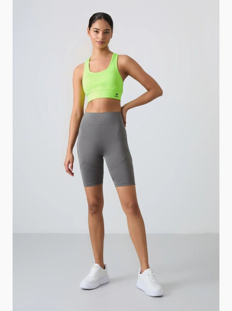 Top desportivo curto justo sem mangas tommy Verde tília - Kiabi