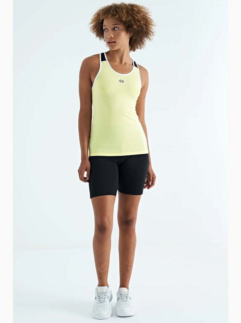 Top desportivo de malha sem mangas tommy Amarelo-limão - Kiabi