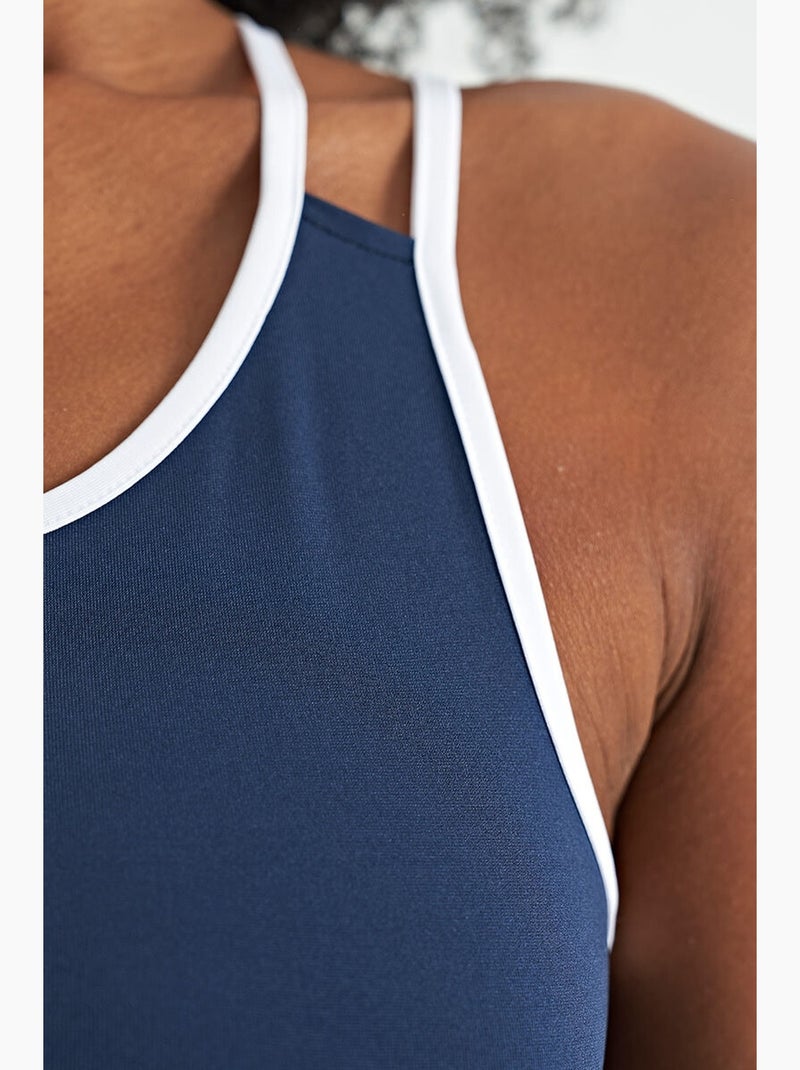 Top desportivo de malha sem mangas tommy Azul-marinho - Kiabi