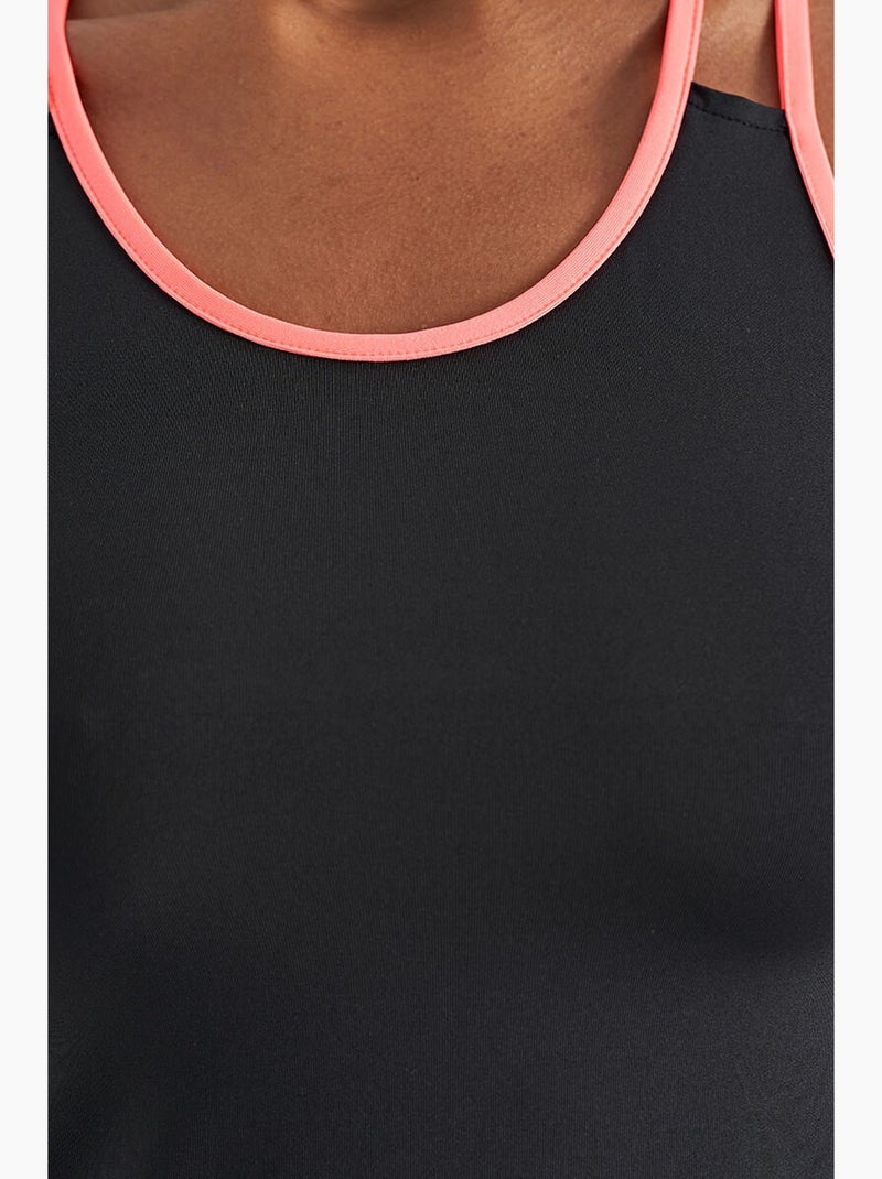 Top desportivo de malha sem mangas tommy Preto - Kiabi