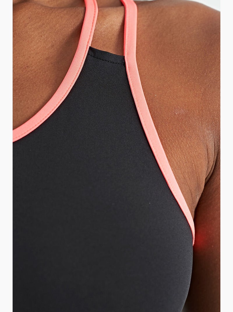 Top desportivo de malha sem mangas tommy Preto - Kiabi
