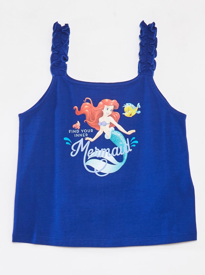 Top 'Disney' com alças com folhos AZUL - Kiabi