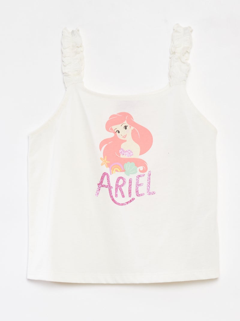 Top 'Disney' com alças com folhos BRANCO - Kiabi