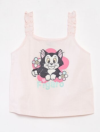 Top 'Disney' com alças com folhos