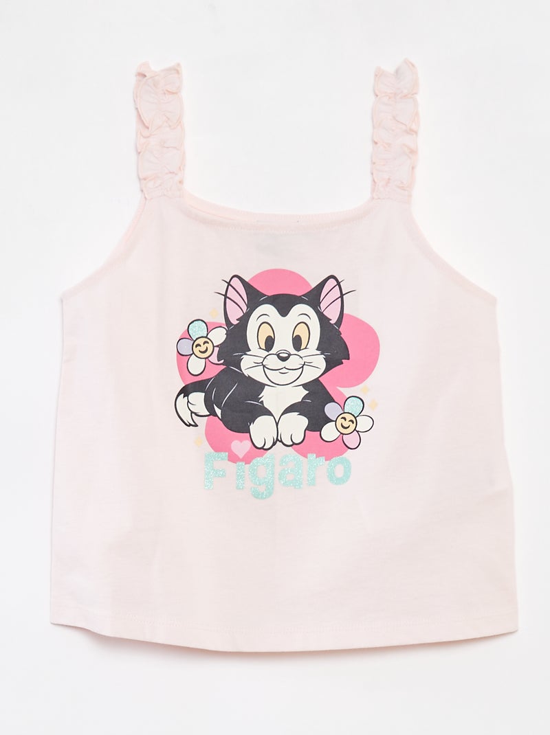 Top 'Disney' com alças com folhos ROSA - Kiabi