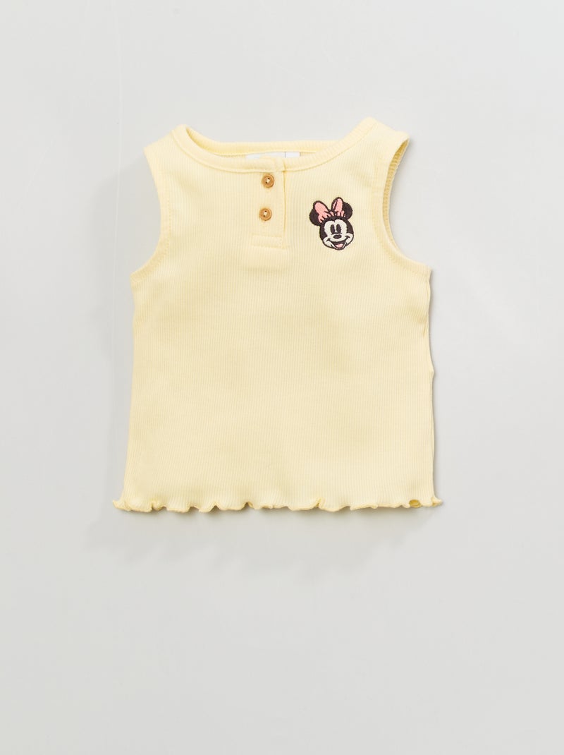 Top 'Disney' em malha nervurada AMARELO - Kiabi