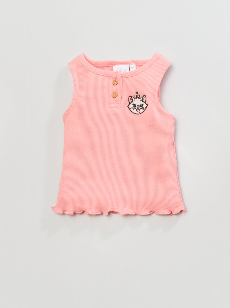 Top 'Disney' em malha nervurada ROSA - Kiabi