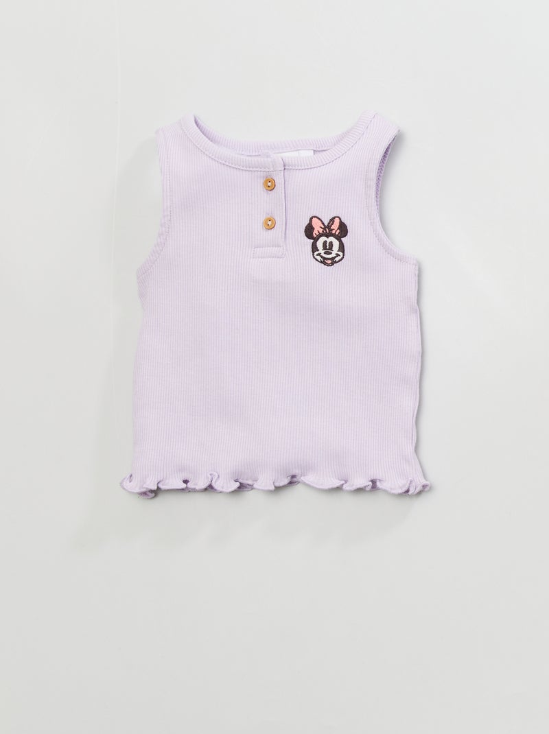 Top 'Disney' em malha nervurada VIOLETA - Kiabi