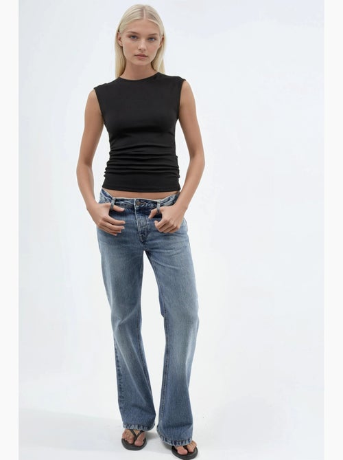 Top drapeado gola redonda busem - Kiabi Top drapeado gola redonda busem - Kiabi