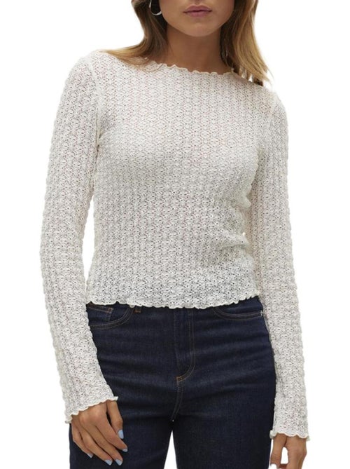 Top Ecru Vero Moda Shelby para Mulher - Kiabi Top Ecru Vero Moda Shelby para Mulher - Kiabi