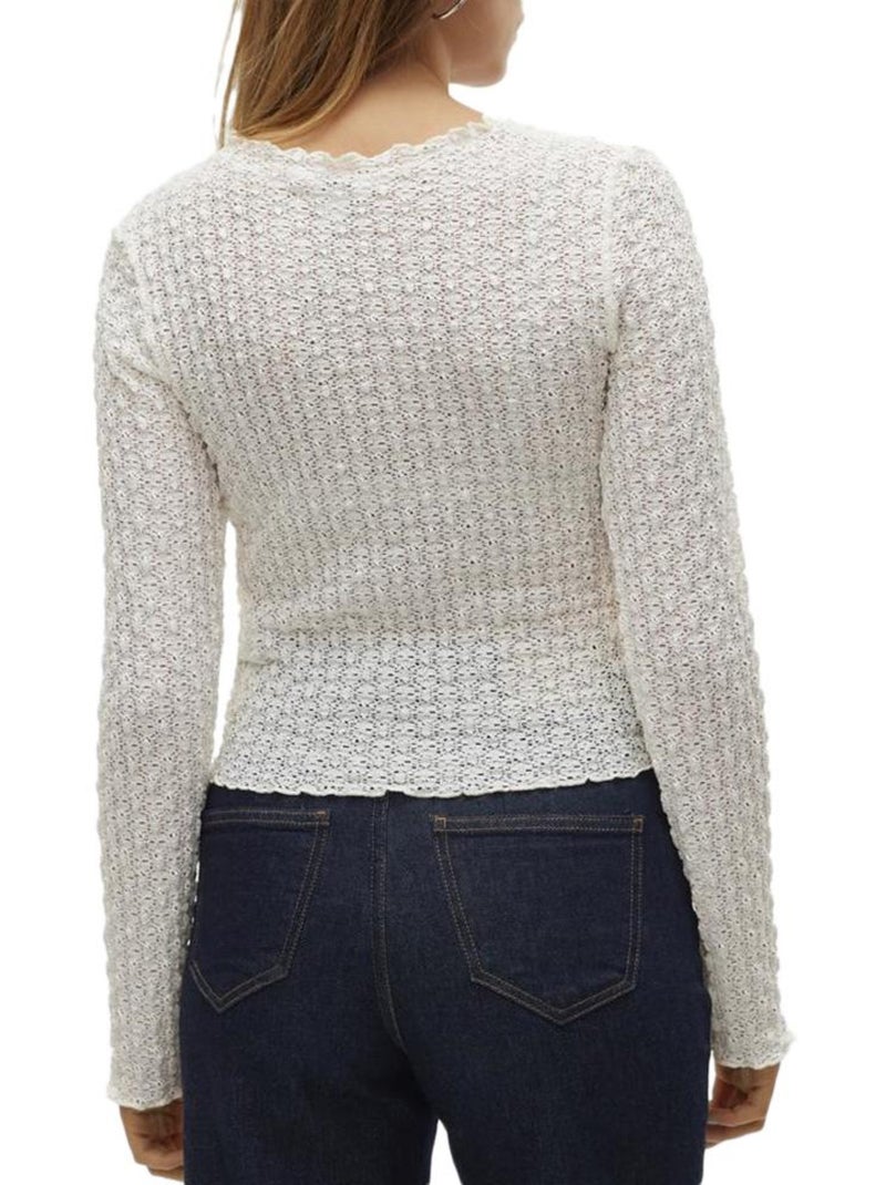Top Ecru Vero Moda Shelby para Mulher Ecru - Kiabi