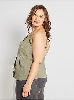 Top em gaze de algodão - Kiabi