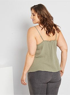 Top em gaze de algodão - Kiabi