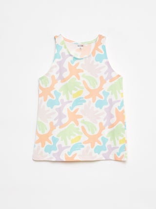 Top em jersey com estampado