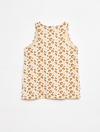 Top em jersey com estampado