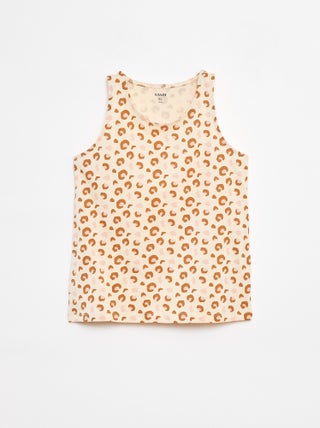 Top em jersey com estampado