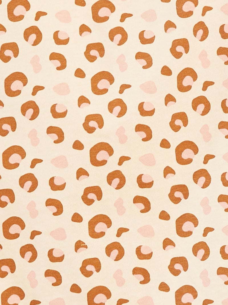 Top em jersey com estampado BEGE - Kiabi