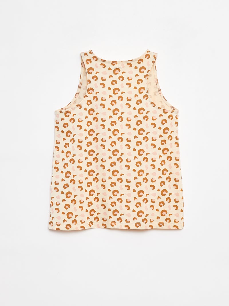 Top em jersey com estampado BEGE - Kiabi