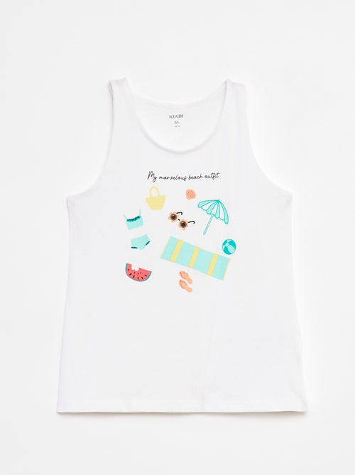 Top em jersey com estampado - Kiabi