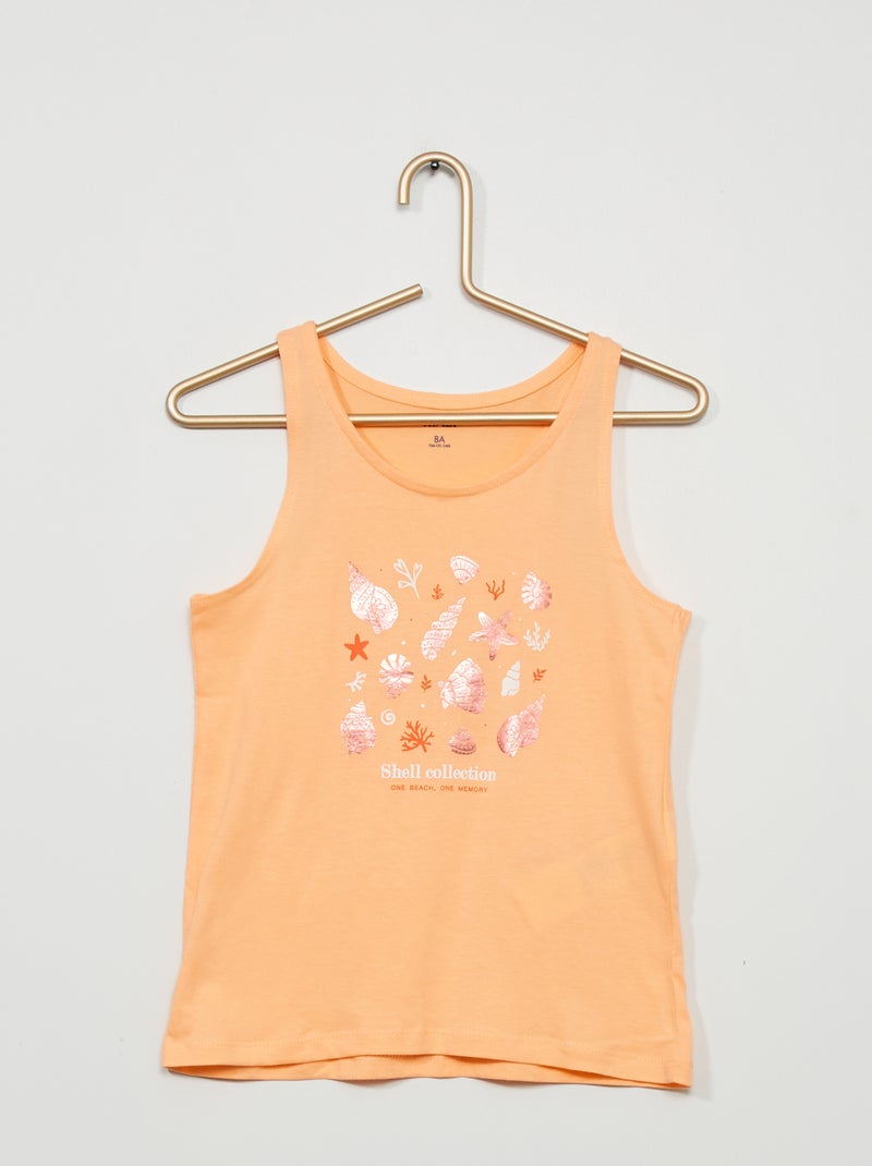 Top em jersey com estampado ROSA - Kiabi