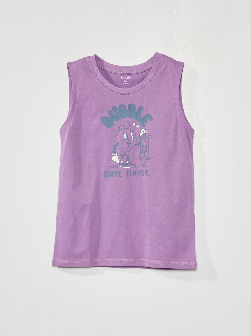 Top em jersey com estampado VIOLETA - Kiabi