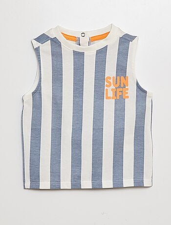 Top em jersey com mensagem