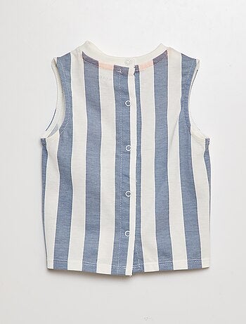 Top em jersey com mensagem