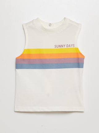 Top em jersey com mensagem