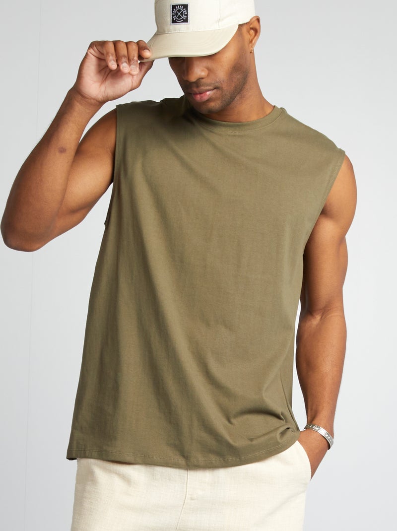 Top em jersey liso CAQUI - Kiabi