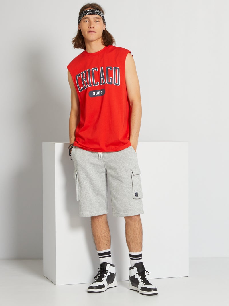 Top em jersey VERMELHO - Kiabi