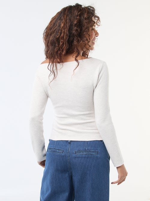 Top em malha assimétrico - Kiabi