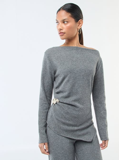 Top em malha assimétrico - Kiabi