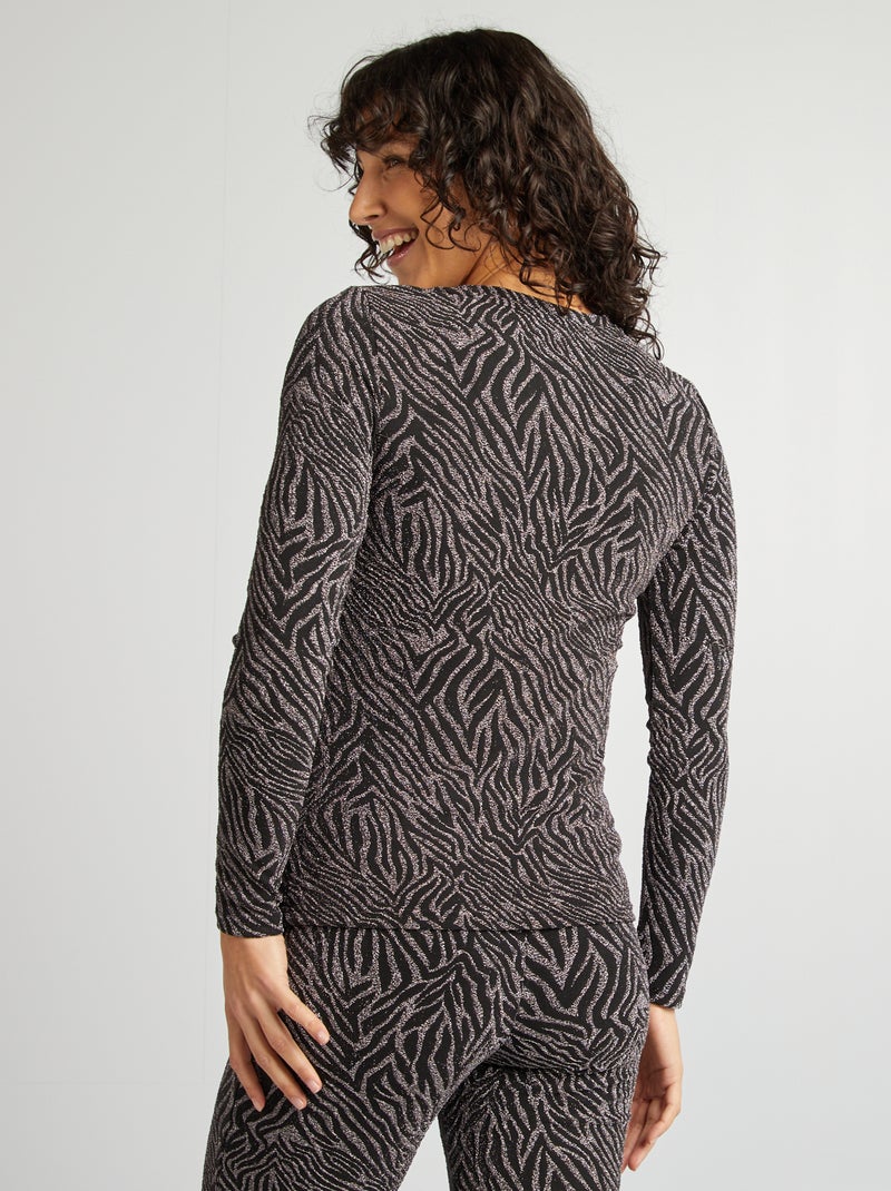 Top em malha brilhante 'Only maternity' PRETO - Kiabi