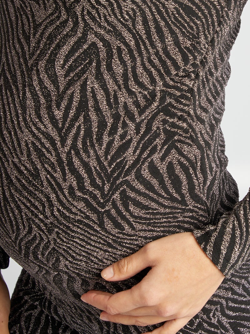 Top em malha brilhante 'Only maternity' PRETO - Kiabi