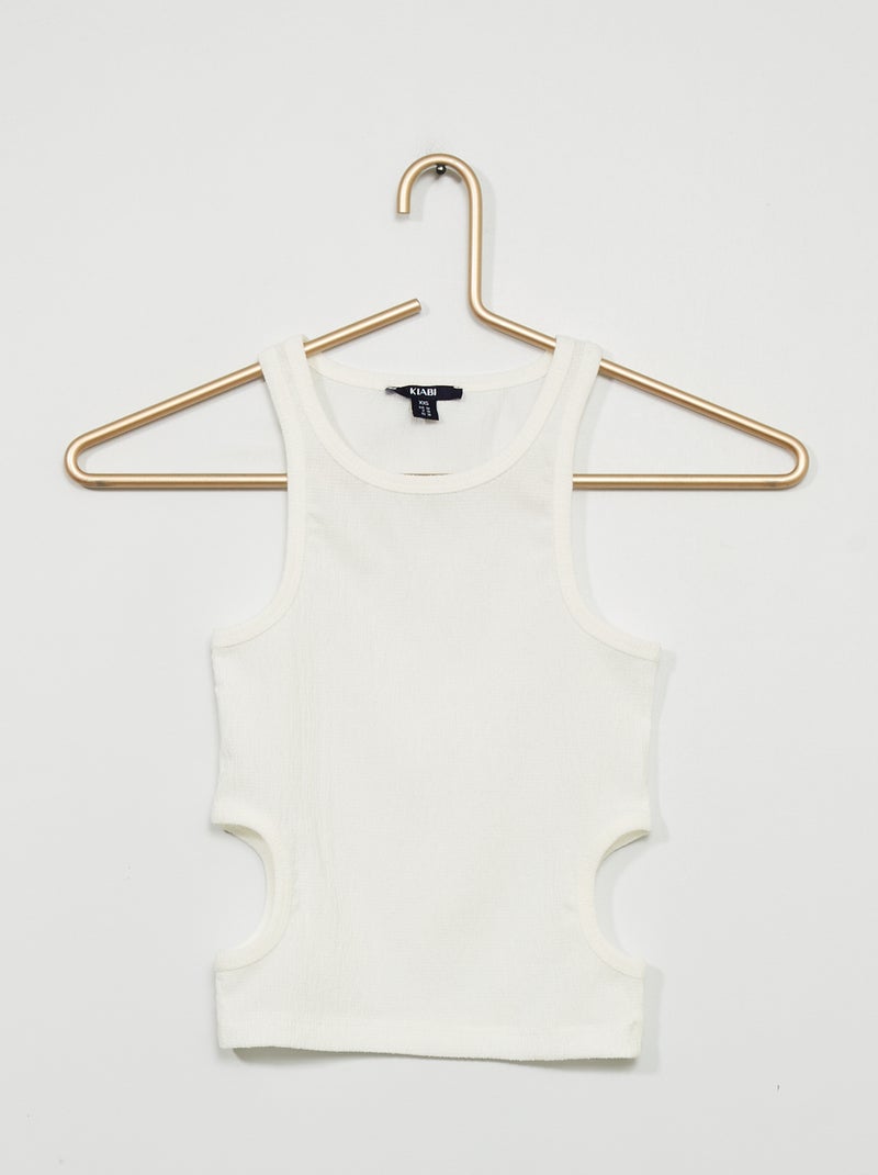 Top em malha crepe Branco - Kiabi