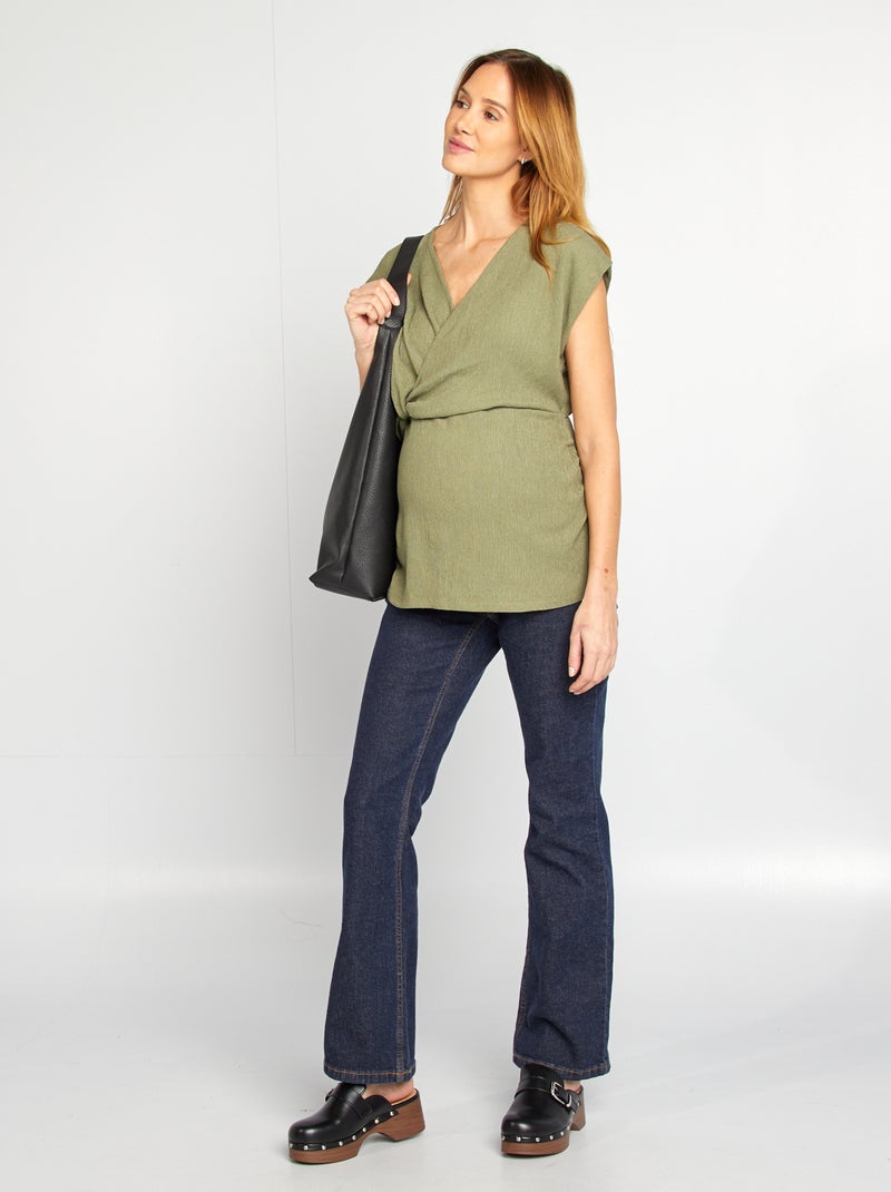 Top em malha crepe VERDE - Kiabi